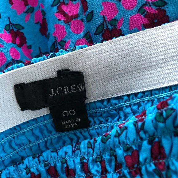 J. CREW Smocked Midi Skirt Monaco Blue Iris 00 - Picture 5 of 10